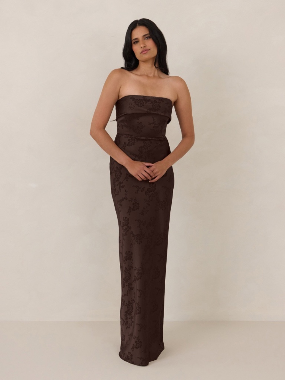 Park & Fifth Devon Dress Size LL / Espresso Jacquard